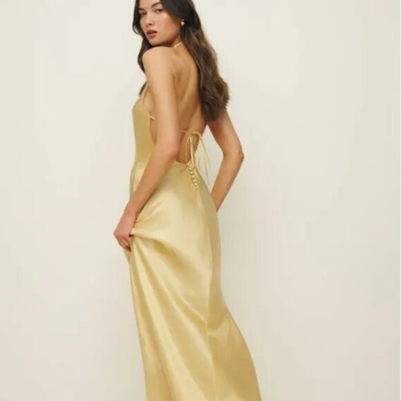 Yellow Silk Gown (Reformation Jenny) - Picture 1 of 4